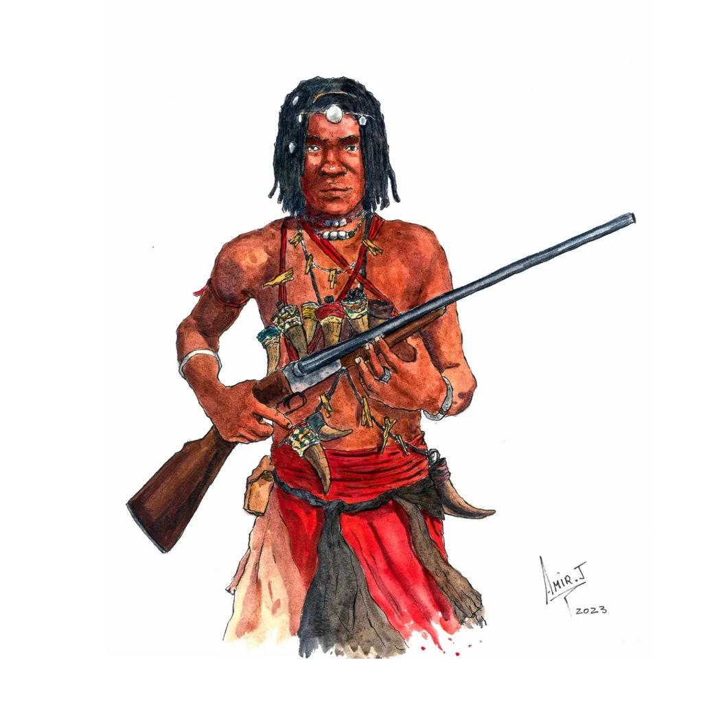 Bara warrior wearing Moharas