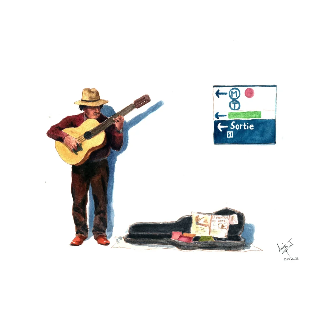 Cantando en el metro