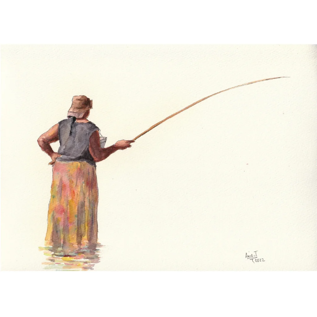 Fisherwoman kot palmar