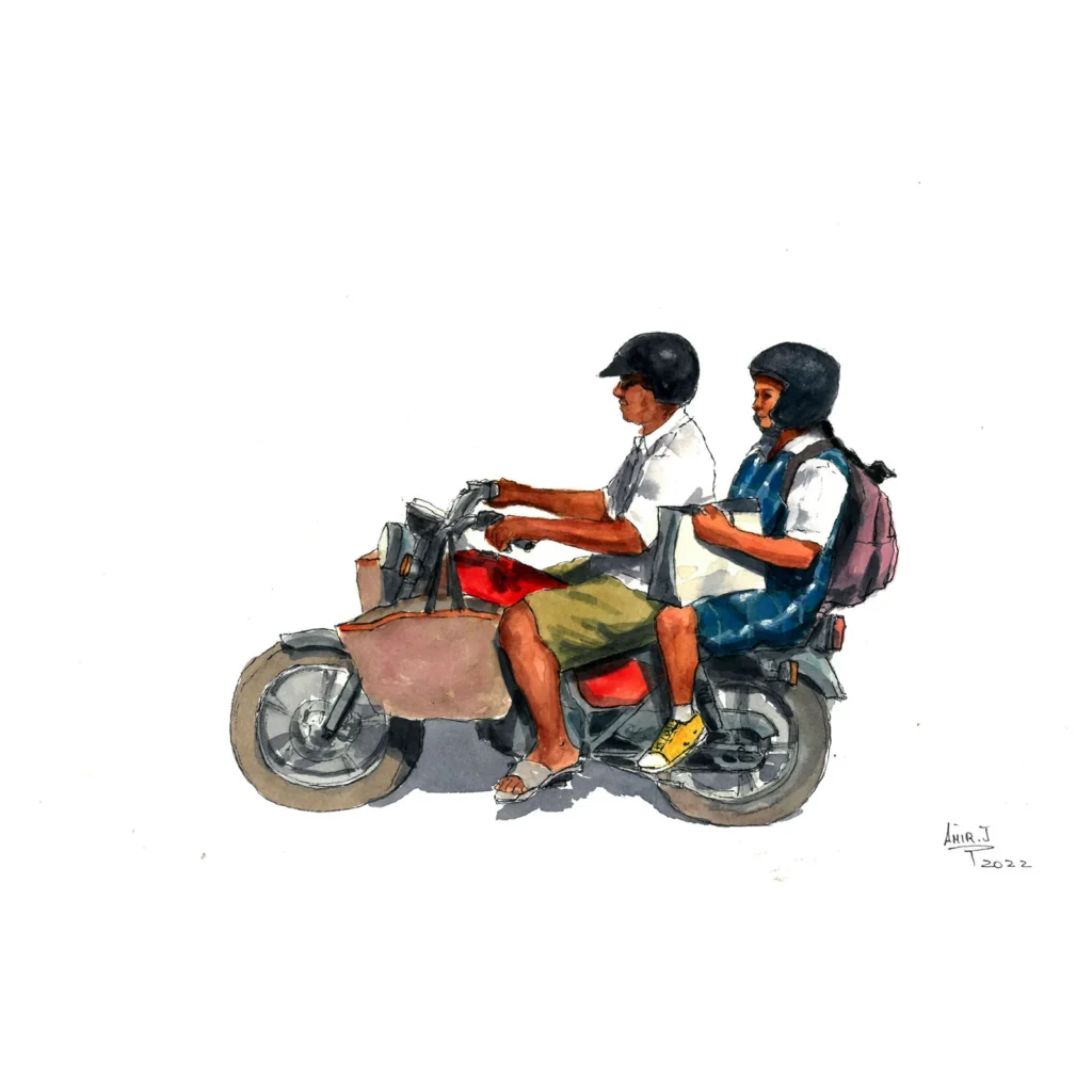 From school with Dad