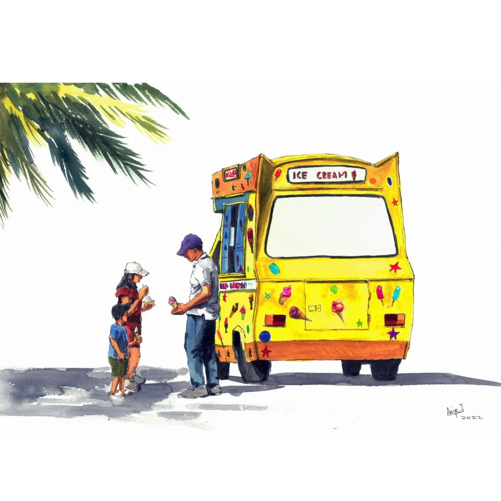 Ice cream time with Dad